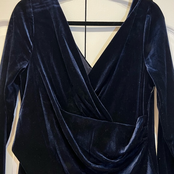 Eliza J Surplice-Neck Velvet Sheath Dress - Picture 8 of 8